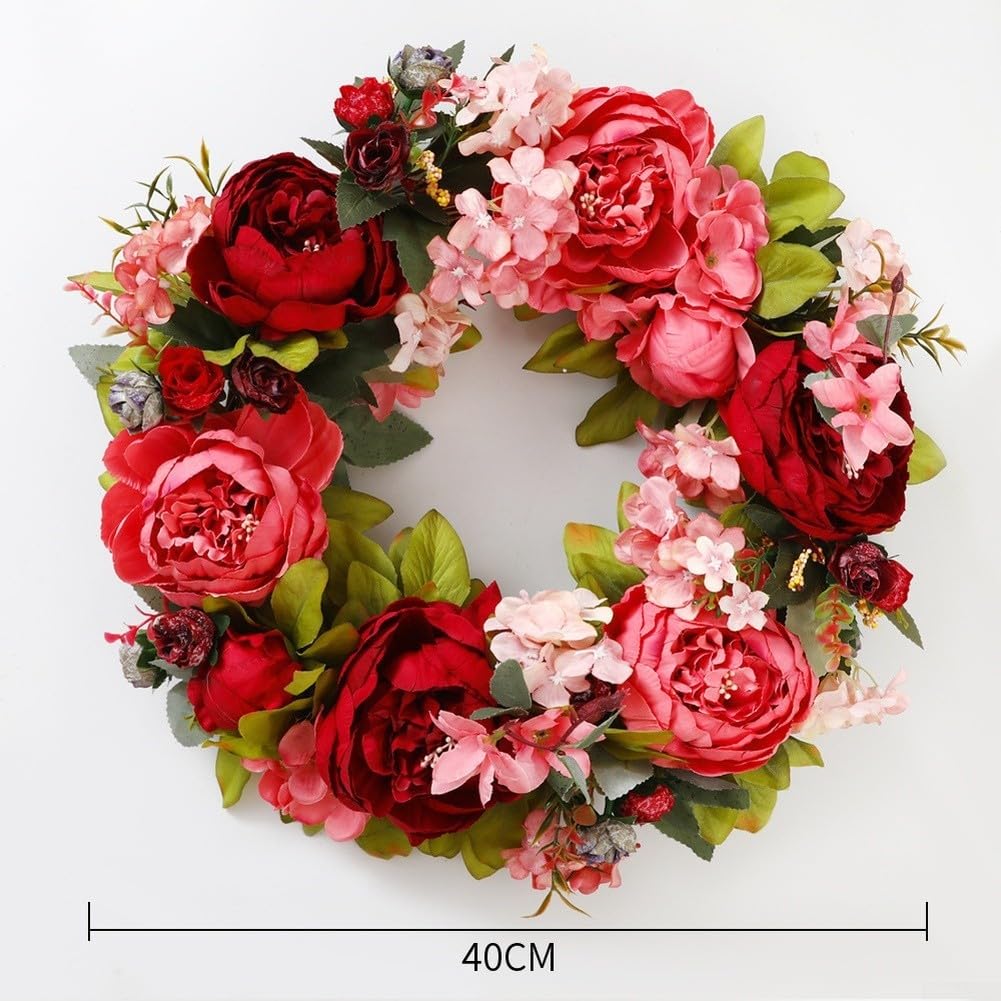 Guirnalda de flores de peonía de seda de 40 cm