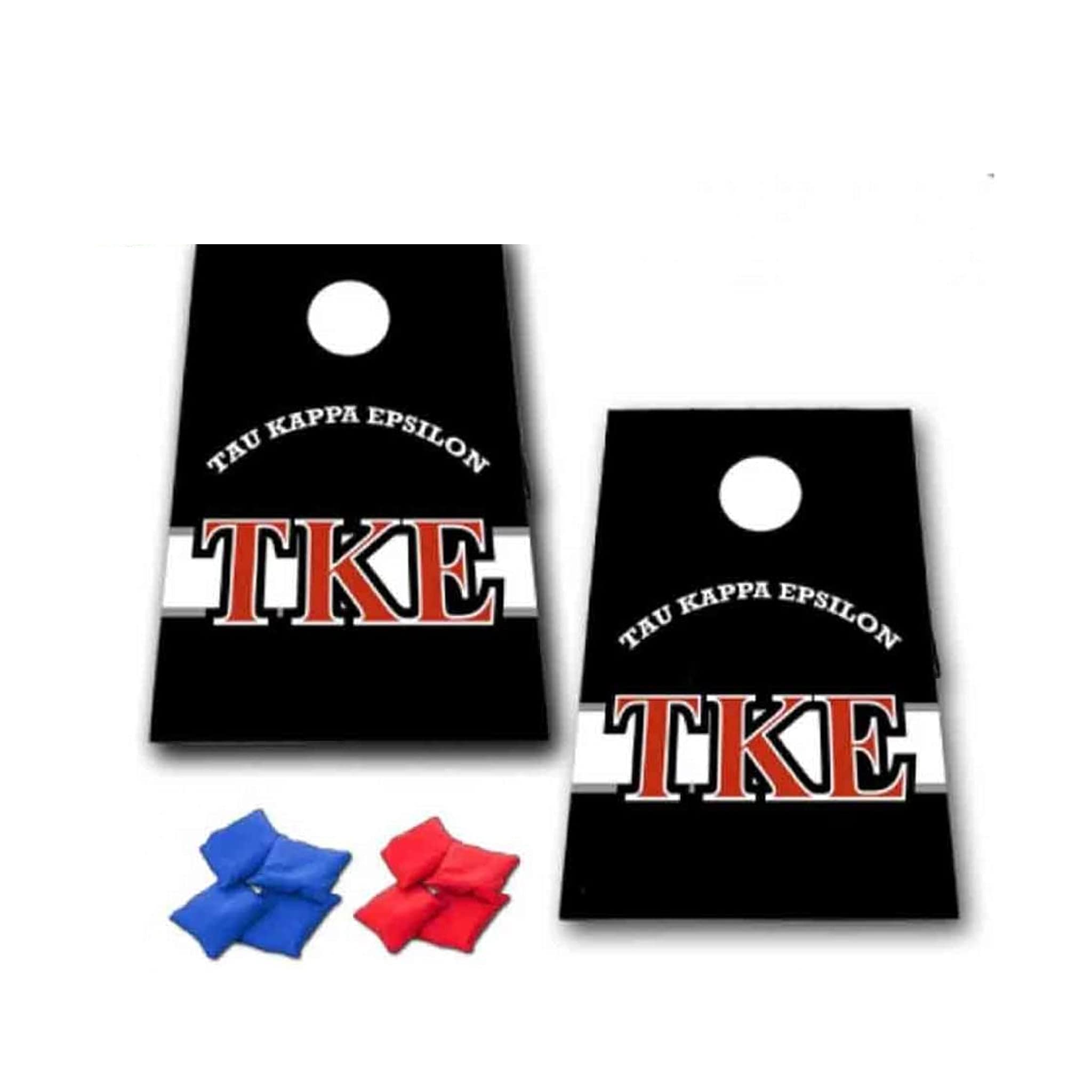 VictoryStore Cornhole Games - Tau Kappa Epsilon Cornhole Bag Toss Game - Horizontal Stripe - 8 Bags Included