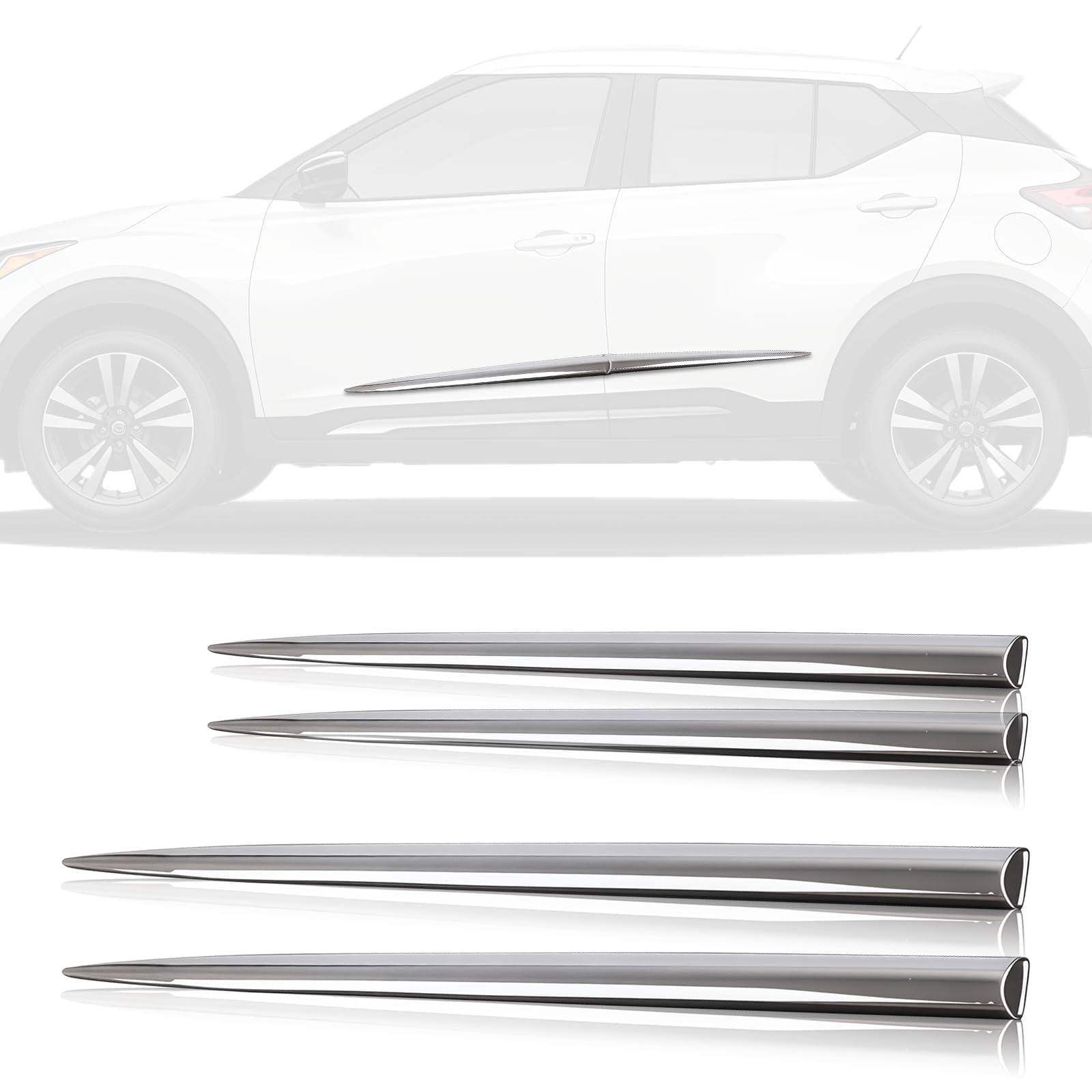 4x Car Door Protection Strips for Renault Clio V 2019-2026