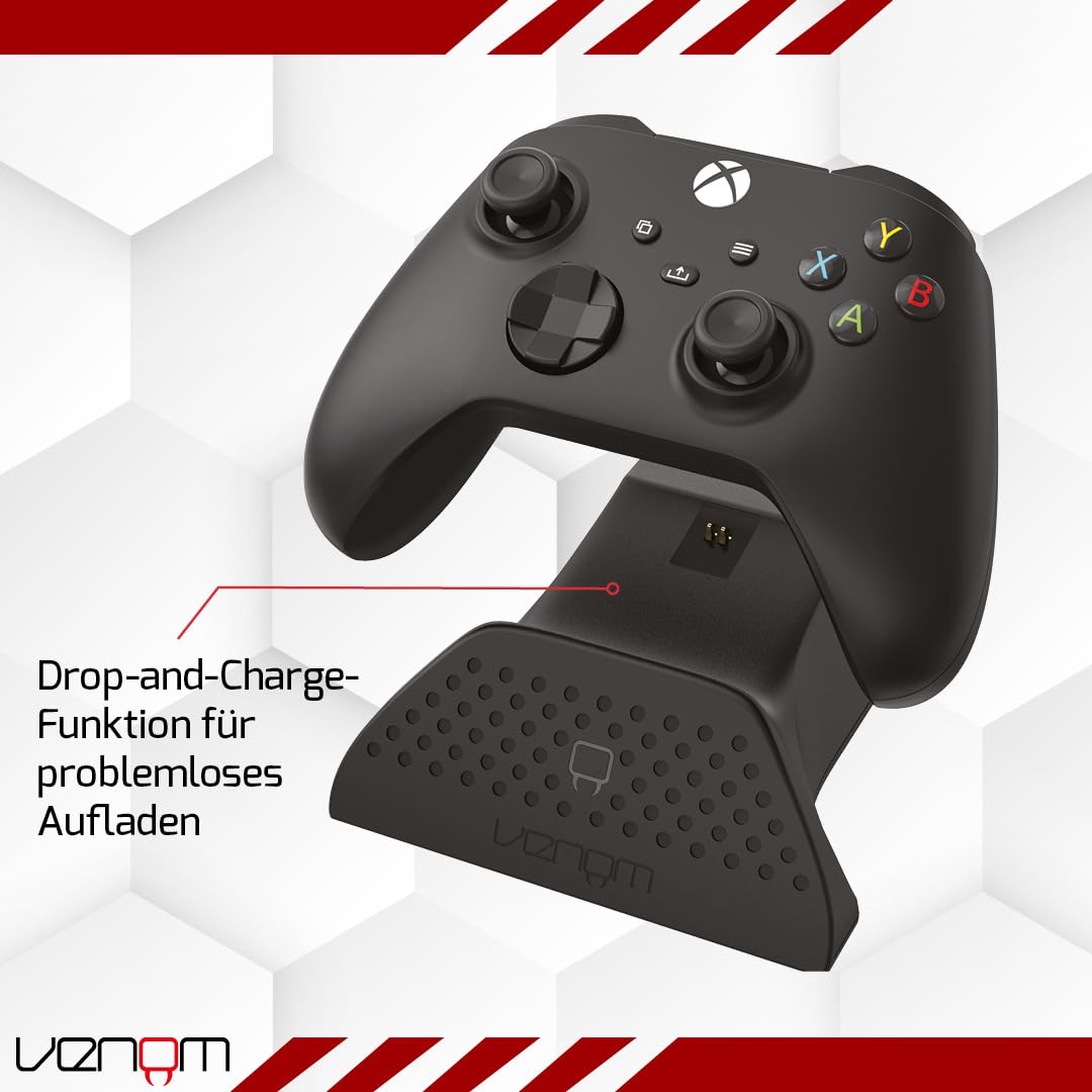 Venom Ladestation mit wiederaufladbarem Akku – Schwarz (Xbox Series X & S/Xbox One), USB - 5