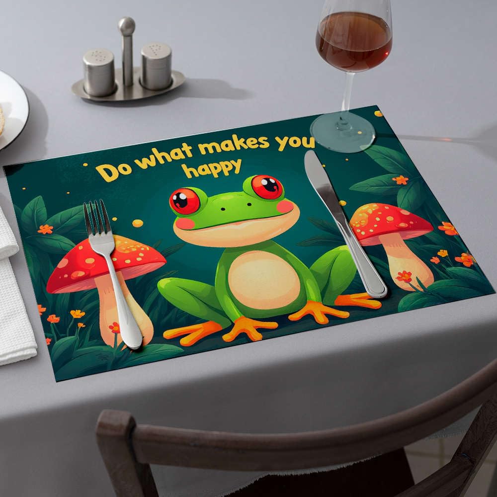 Tapis de table fraise en silicone Do What Makes You Happy