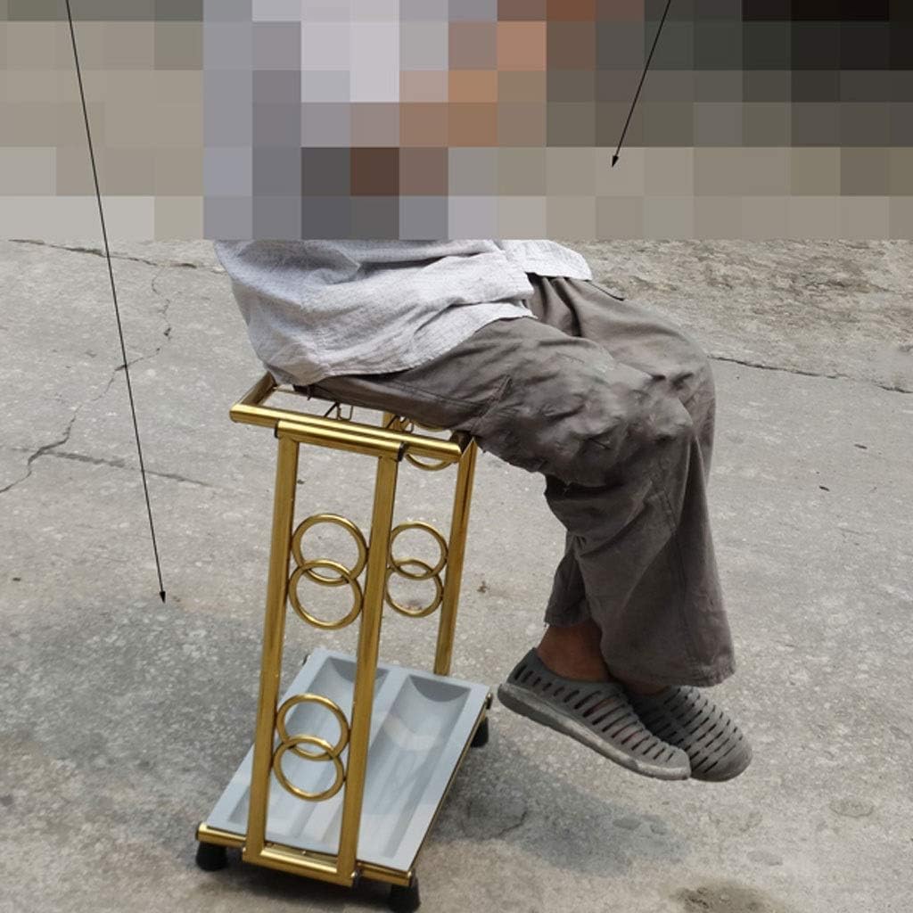 Home Umbrella Holder Stand with Removable Water Tray ，Rain Collection Entryway Decorative Metal Freestanding Rack Organizer(white-Fruit peach5)