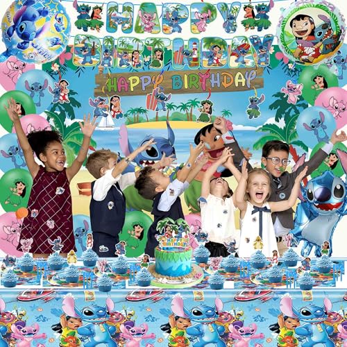 Generic YS50-X1 Cartoon Birthday Decorations, Birthday Party Supplies Include Banner, Balloons, Tablecloth, Cake Cupcake Toppers, Plates thumb #6