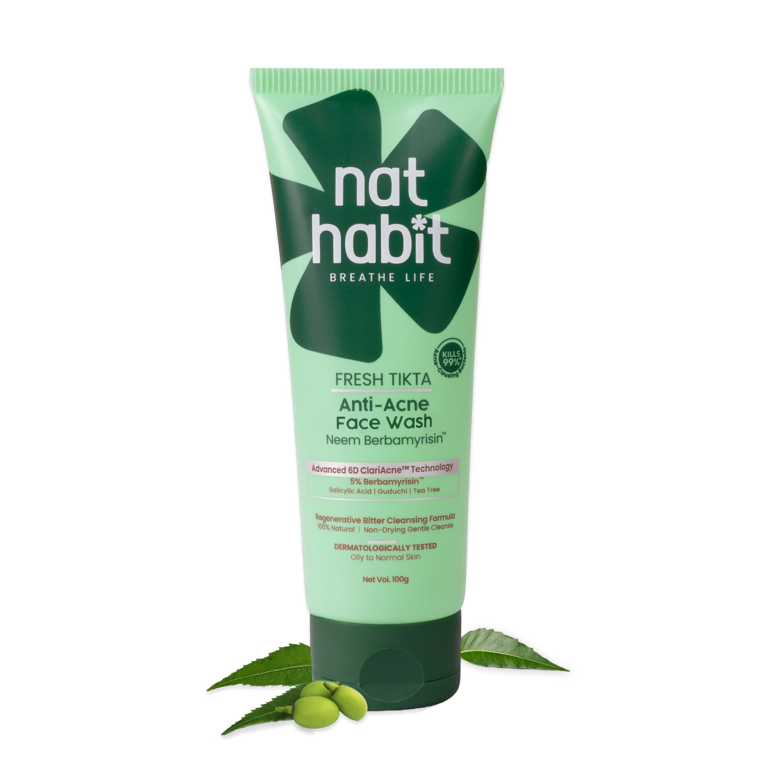 Nat Habit Anti Acne Face Wash Gel 100g - Image 1