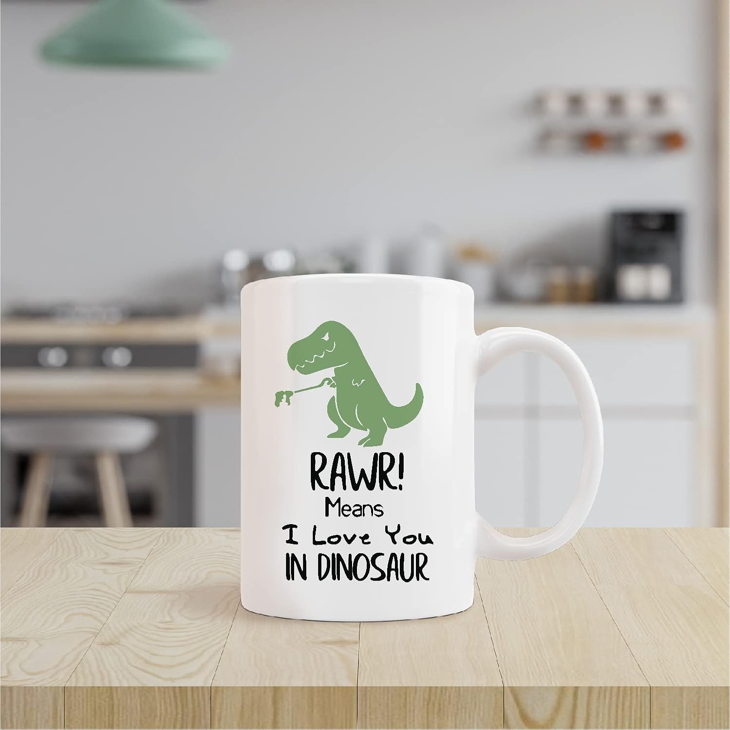 kunlisa Funny Dinosaur Mug Cup,Rawa Means I Love You in Dinosaur Ceramic Mug-11oz Coffee Milk Tea Mug Cup,Gifts For Lovers Boys Kids Teens - Image 2