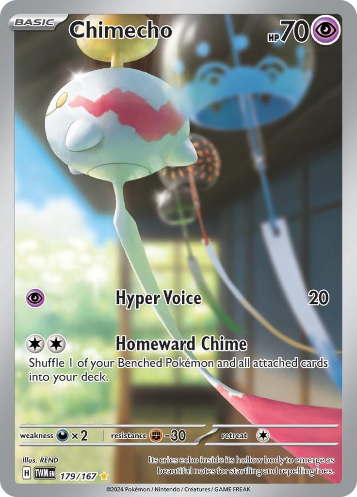 Pokemon – Chimecho 179/167 – Twilight Masquerade – Illustration Rare – Full Art – Alternate