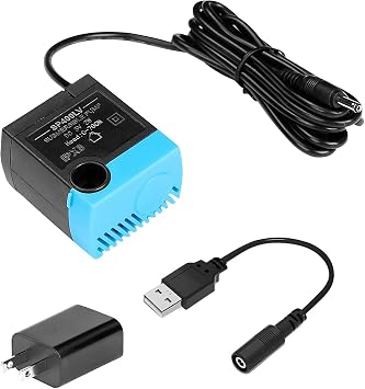 Cat Fountain Pump Cat Fountain USB Replacement Pump with Adapter, Drinkwell Ceramic Butterfly Seaside Stainless Steel Fits 360 Plastic Pet Fountains, SP-400LV