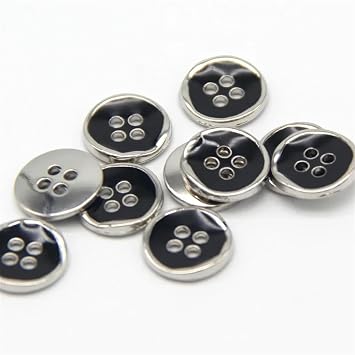 Assorted Buttons pin,Buttons for Coats 11mm Small Kids Shirt Gold Metal Buttons For Clothes Women Cuff Collar Decorative 2 4 Holes Sewing Accessories Color 2 Light White, Size 11mm 20pcs4 White