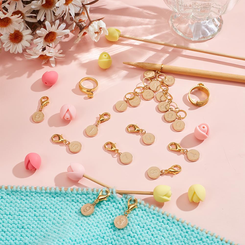 12 Pcs Mini Bouteilles De Thé Charme Marqueurs De Point Mignon Coupe Pendentifs Alliage Crochet