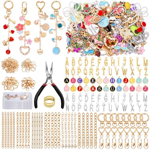 Wurosi 544Pcs Bag Charm Kit, Charms Lip Gloss Keychain Making Kit by Wurosi - Used condition - US$28.49