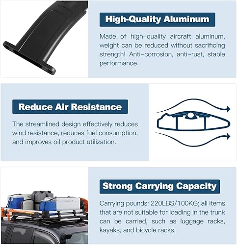 Miniatura 4 de ECCPP Barras transversales para portaequipajes de kayak para Cadillac Escalade/Cadillac Escalade ESV/para GMC Yukon/para GMC Yukon XL 2015-2020 2