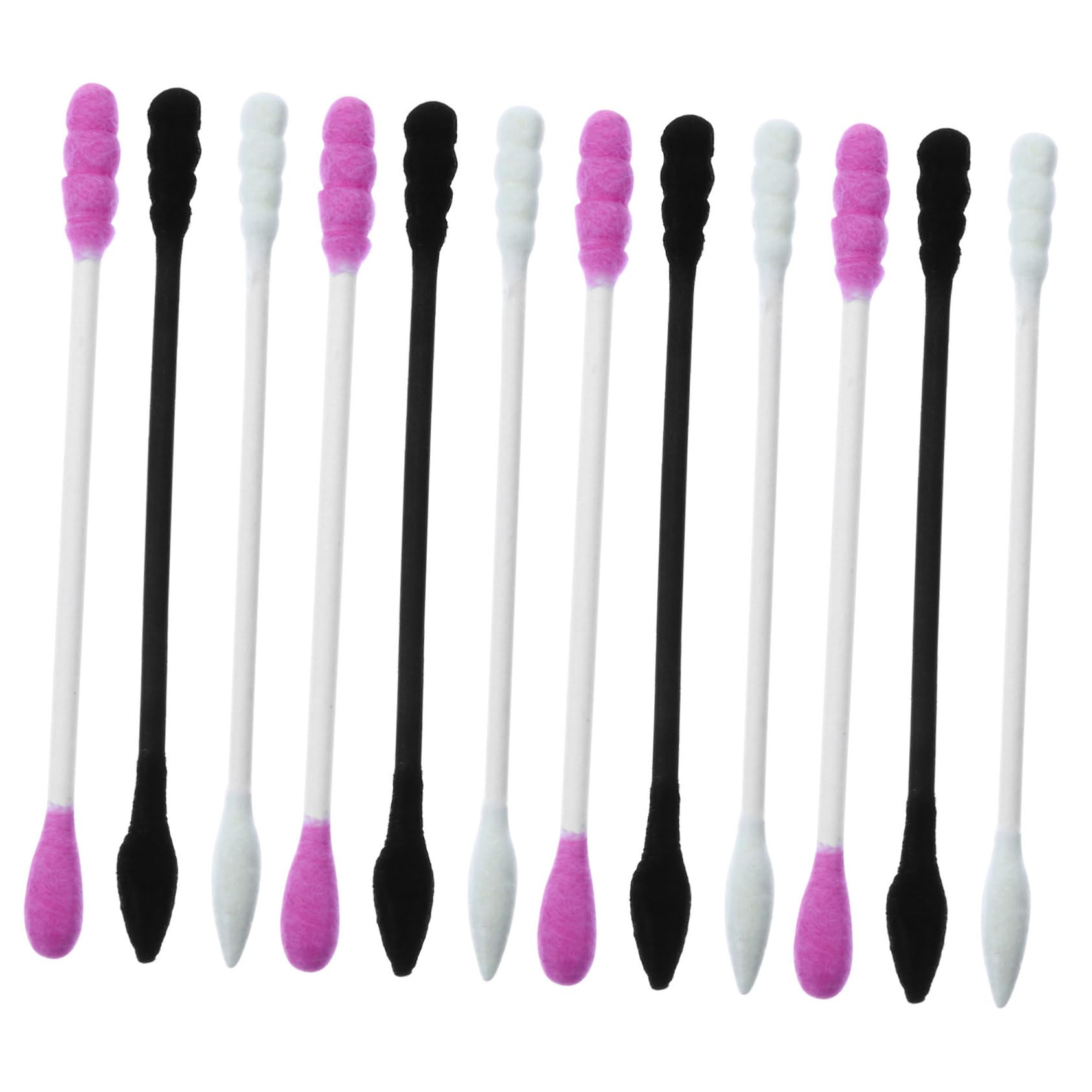 PartyKindom 100 Sticks/bag 3 Pack Cotton Swabs Double Headed Makeup Cleaning Sticks Soft Random