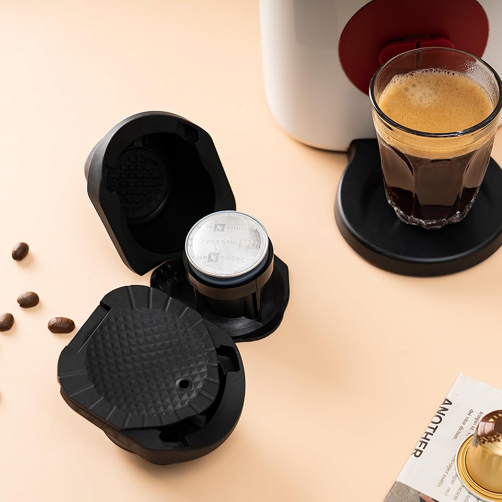 Adaptador para cápsulas de café compatible con Genio S y Piccolo XS, HAILASRE Portacápsulas para cápsulas OriginalLine Nes desechable, accesorio para cafetera Nes-presso en Dolce Gusto