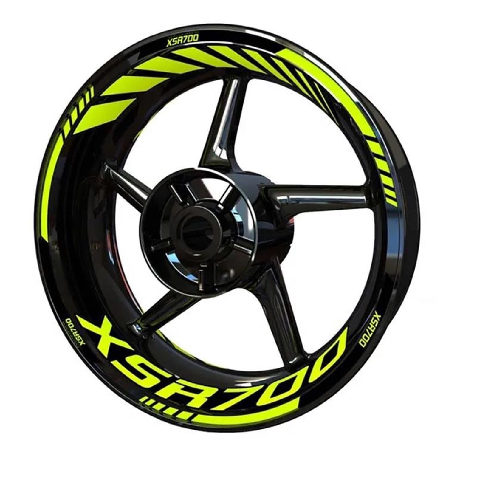 Motorcycle Hub Sticker Wheel Decal Rim Front and Rear Set for Yamaha Xsr 900 700(Color3)