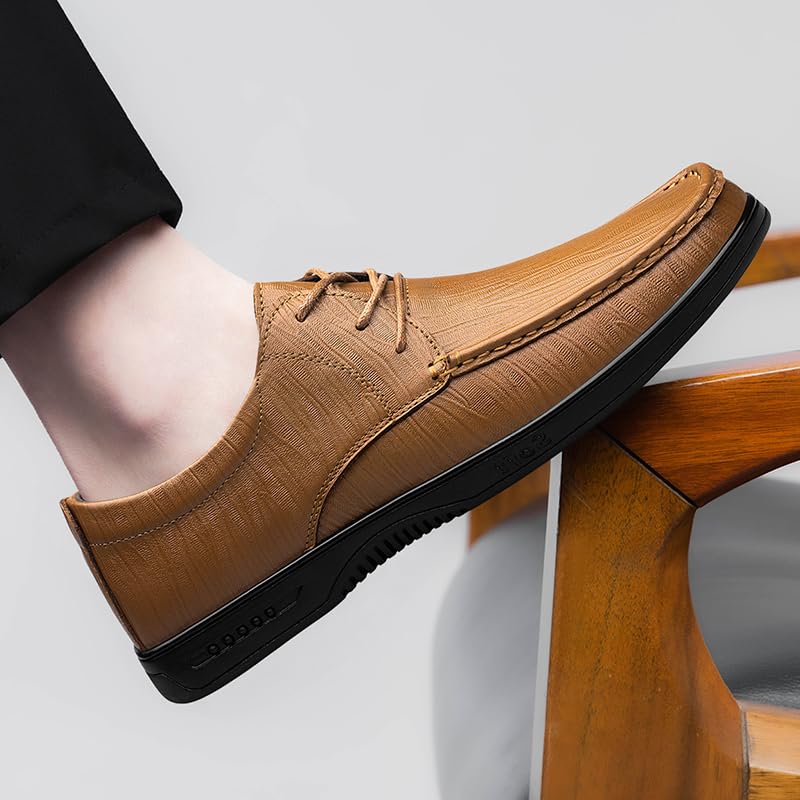 Image of MWX Men's Leather Shoes Loafers Slip On Formal Dress Fashion Casual Comfort Business Walking Shoes