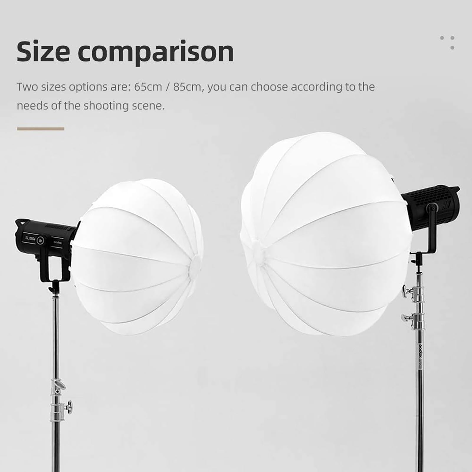 Godox CS-85D lampion Softbox 33,5"/85cm miękki modyfikator oświetlenia do Godox SL-60W SL150W II FV150 AD300PRO AD400PRO AD600BM VL150 VL300