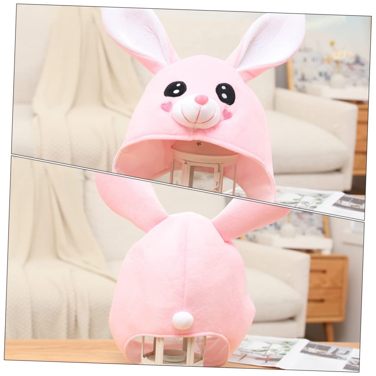 ifundom 2piezas Sombrero De Conejo De Peluche Con Orejas Para Disfraces y Fotografía Accesorio Divertido Para Pascua Gorro Infantil Con Diseño Tierno y Ears Ajustables