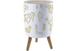Origami Animal Trash Can with Lid