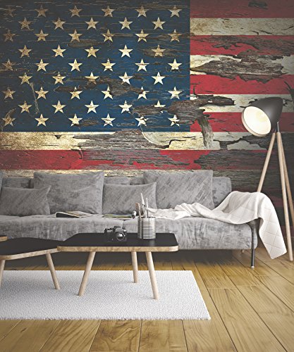Wall Rogues WR50535 Stars & Stripes - Paste The Wall Wallpaper Mural - 300cm x 240cm - Red - Image 2