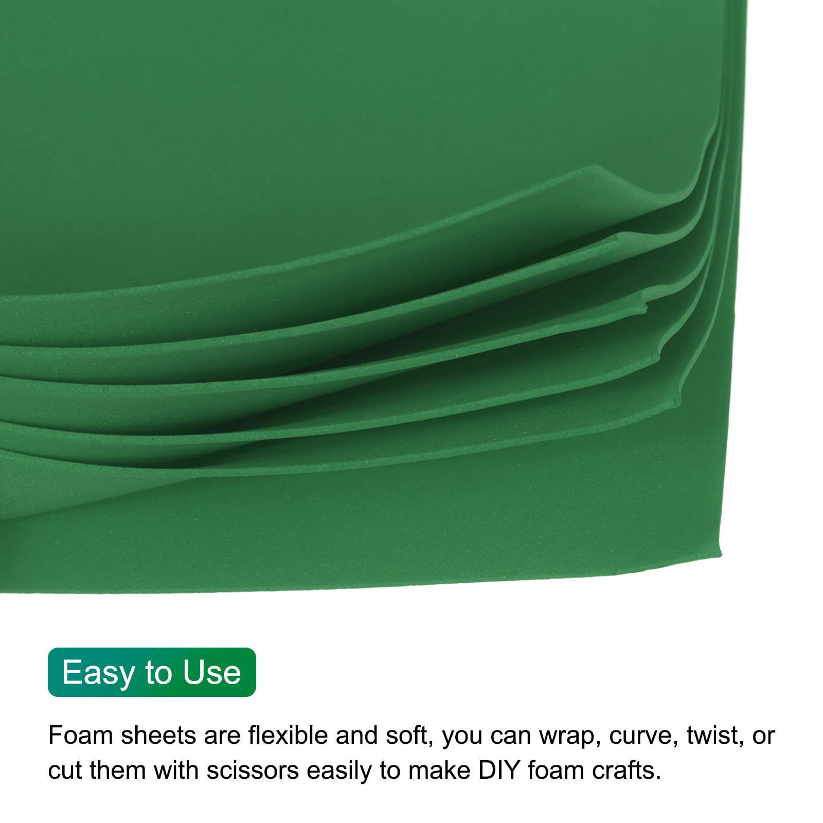 QUARKZMAN Paquete de 10 Hojas de Espuma EVA Verde Hierba 90cm x 50cm