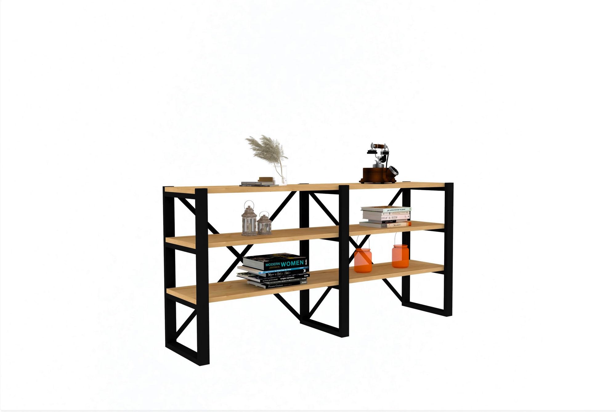 Hanah Home Bookshelf, Zaffiro Nero, Taglia Unica