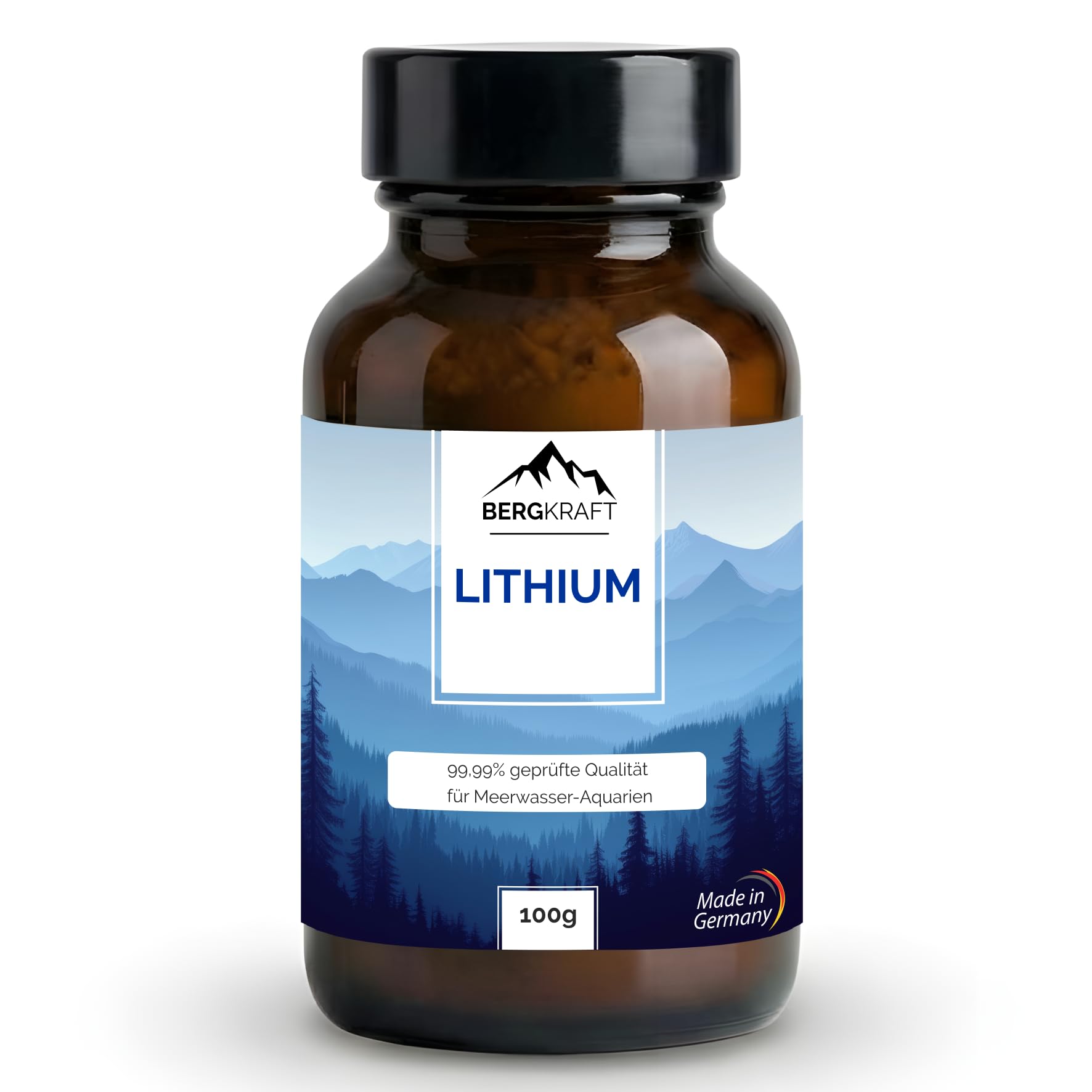 100g bergkraft hochreines Lithium Pulver für die Aquaristik | laborgeprüft | 99,99% - höchste Orotate-Reinheit am Markt