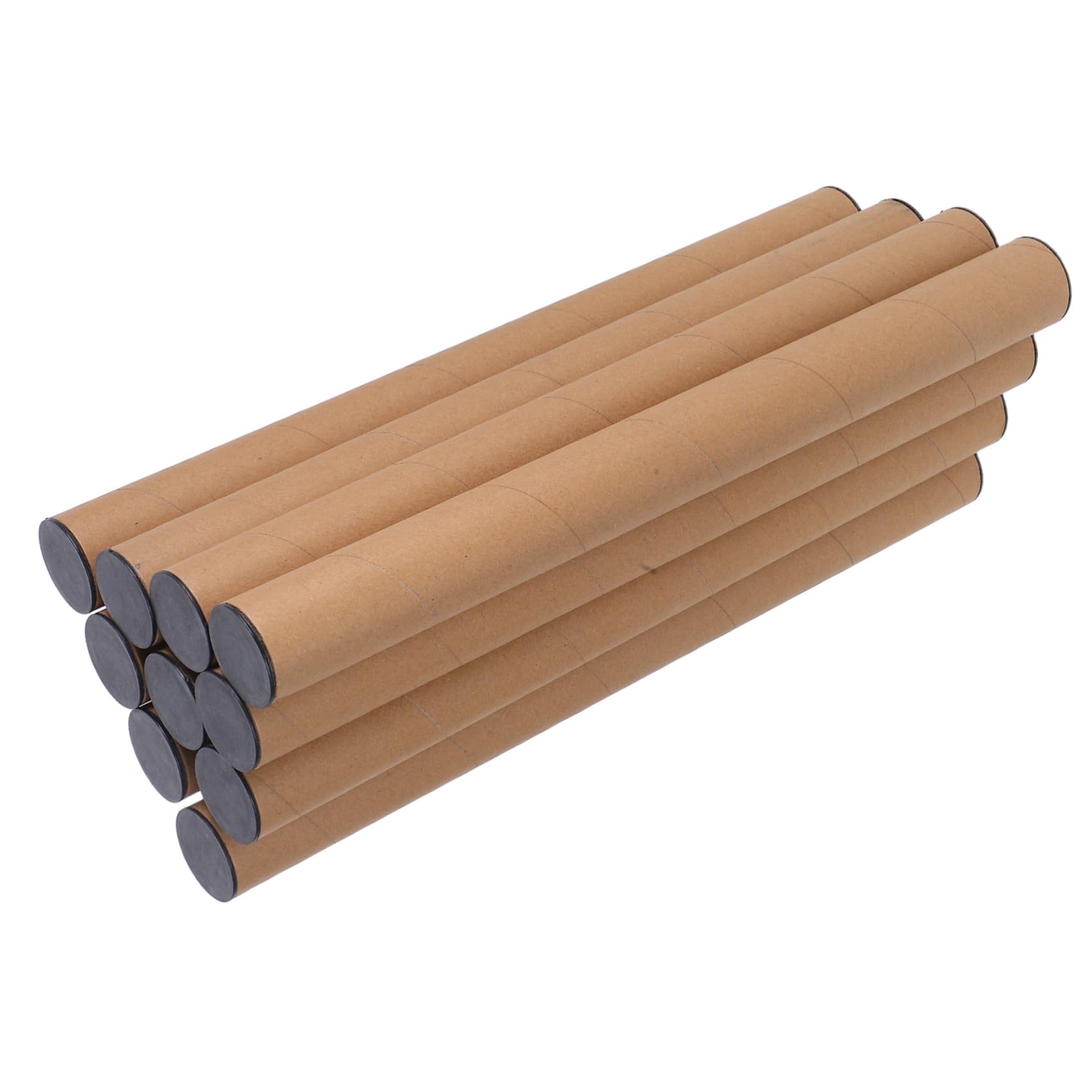 Cabilock 10pièces Tubes Expédition Carton Kraft avec Bouchons pour Envoi de Plans et Œuvres Art
