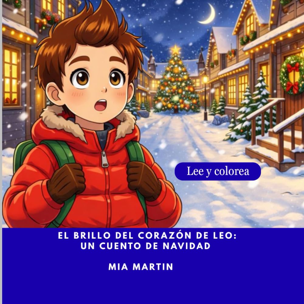 El Brillo del Corazón de Leo: Un Cuento de Navidad: Para Leer y Colorear