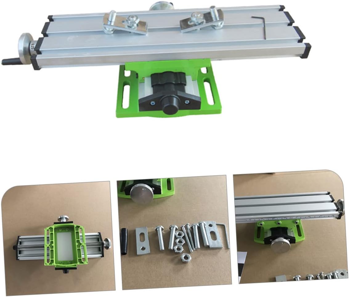 Vaguelly Mini Milling Machine Cross Slide Vise Adjustable 2 Compound Worktable for 12.2-3.54 Inch Bench Drill Portable Drill Press Vise with Quick Release