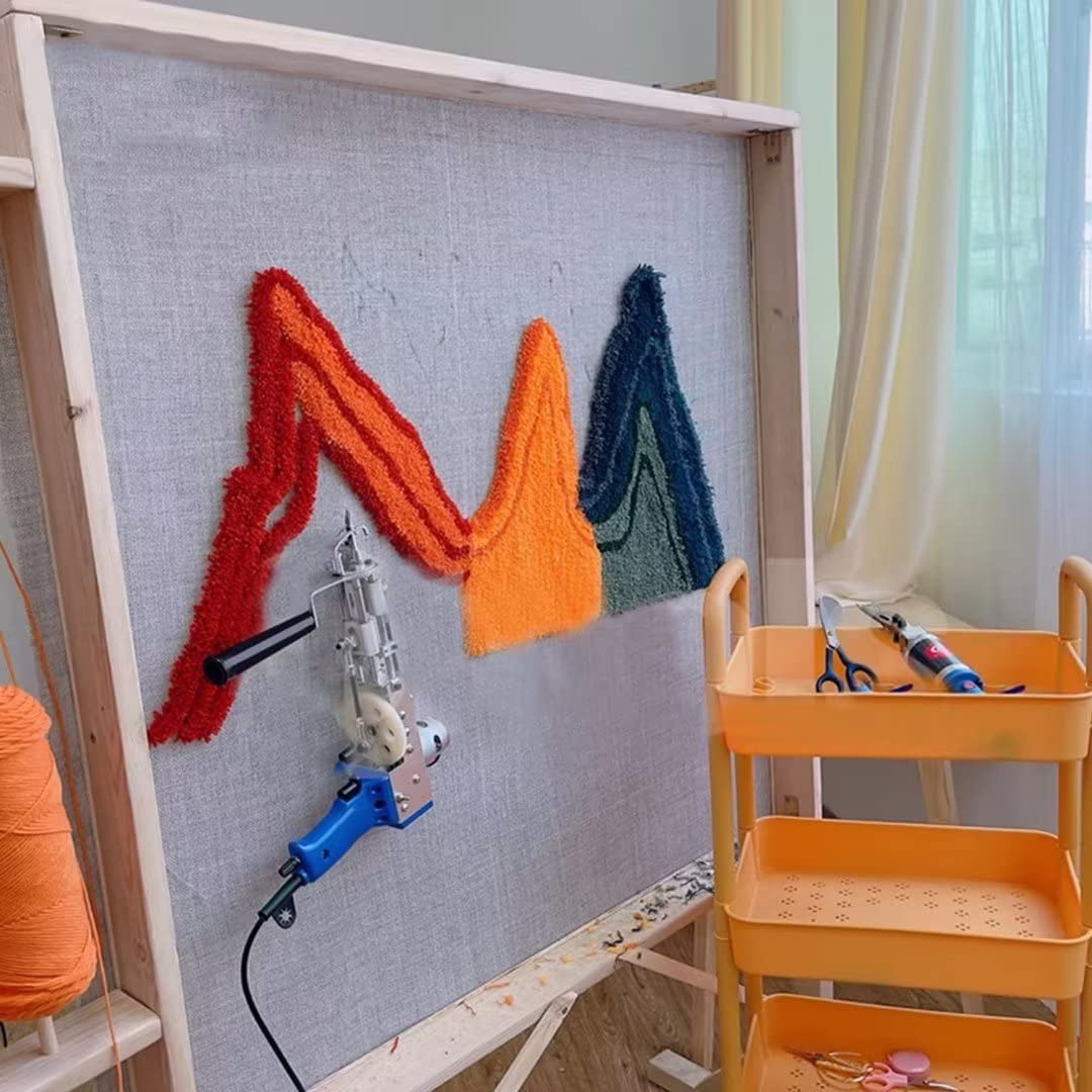 Przędza do szydełkowania do pistoletu tuftingowego, bawełna i poliester, do produkcji dywanów, wielokolorowa, opcjonalnie do robienia na drutach/szydełkowania, ręcznie robione szycie, świecący kolor