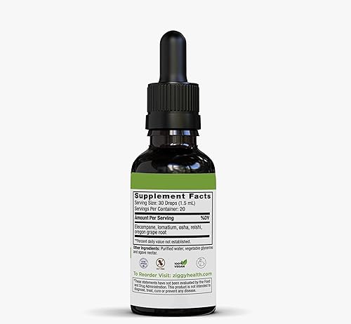 Miniatura 5 de Tintura de raíz de uva de Oregon orgánica prémium - Extracto sin alcohol, 1 oz  Apoyo a las hierbas  Ziggy Health