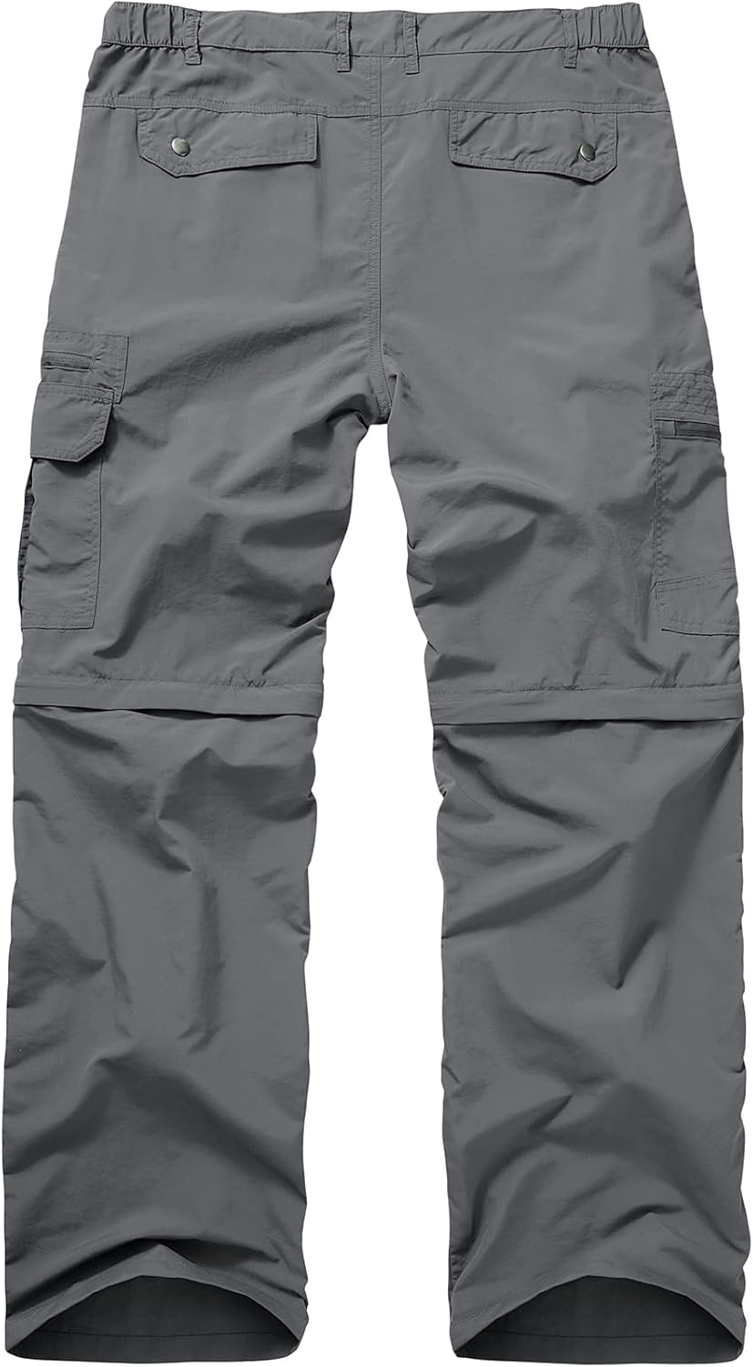 Winebox Walking Hiking Trousers Mens, Convertible Zip Off Lightweight Quick Dry Breathable Cargo Fishing Safari Camping Travel Pants 3