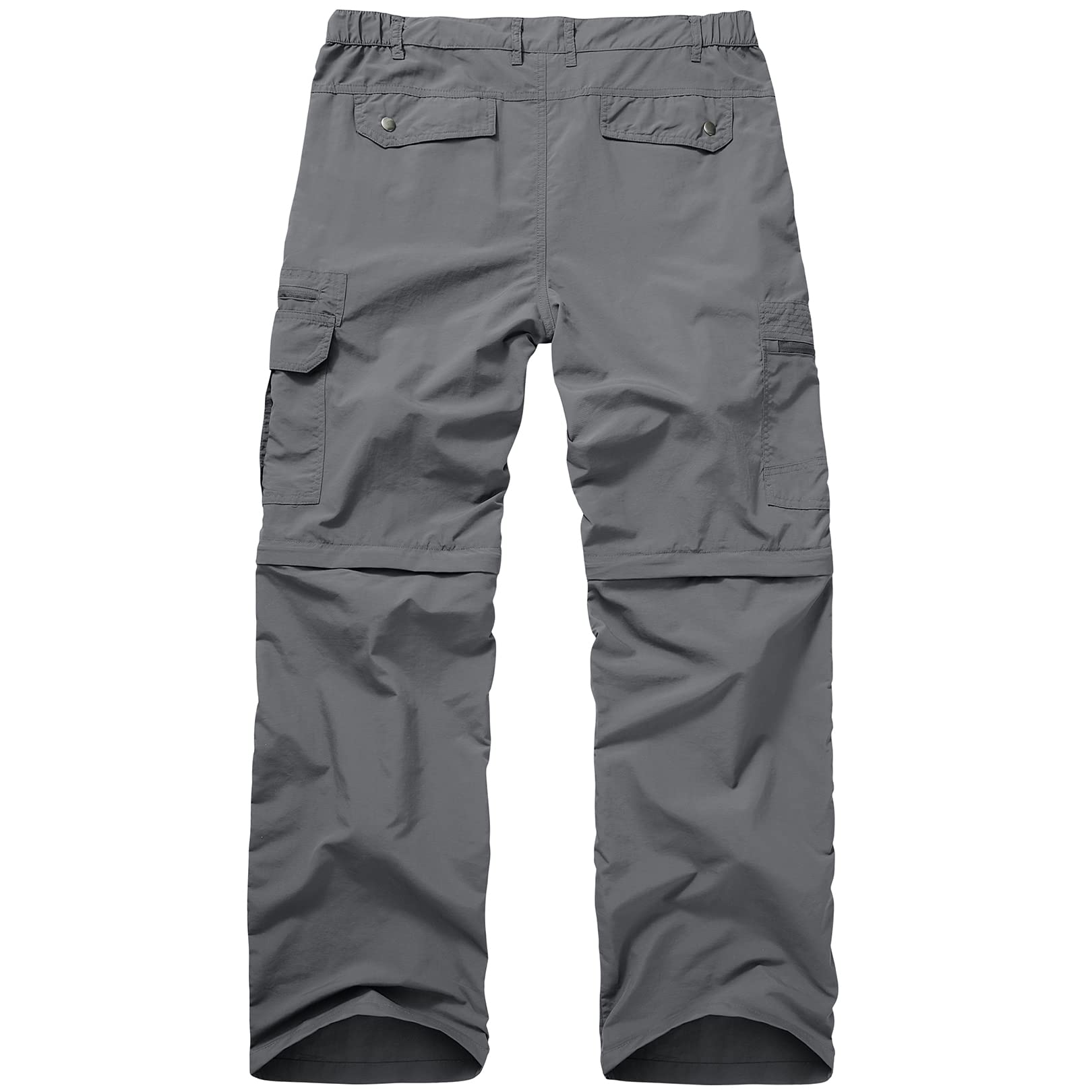 Yevtzl Fishing Hiking Pants for Men, Waterproof Convertible Quick Dry Pants for Wading, Lightweight Breathable Grey