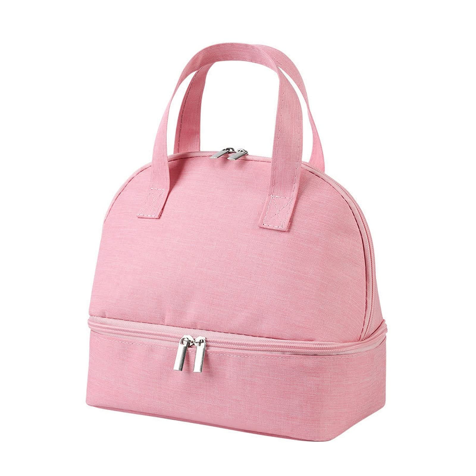 Bolsa para el Almuerzo, Bolsa térmica para el Almuerzo, loncheras Reutilizables, Bolsa térmica para el Almacenamiento, Organizador de bocadillos de Doble Capa para Mujer