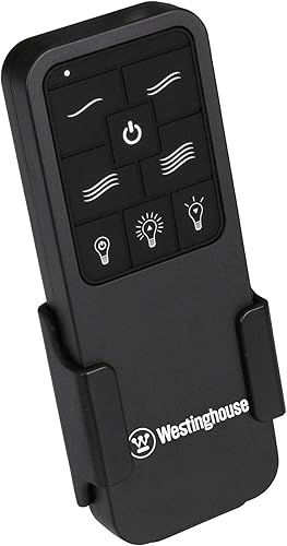 Westinghouse Lighting 7787900 - Ventilador de techo negro de cuatro velocidades con botones retroiluminados