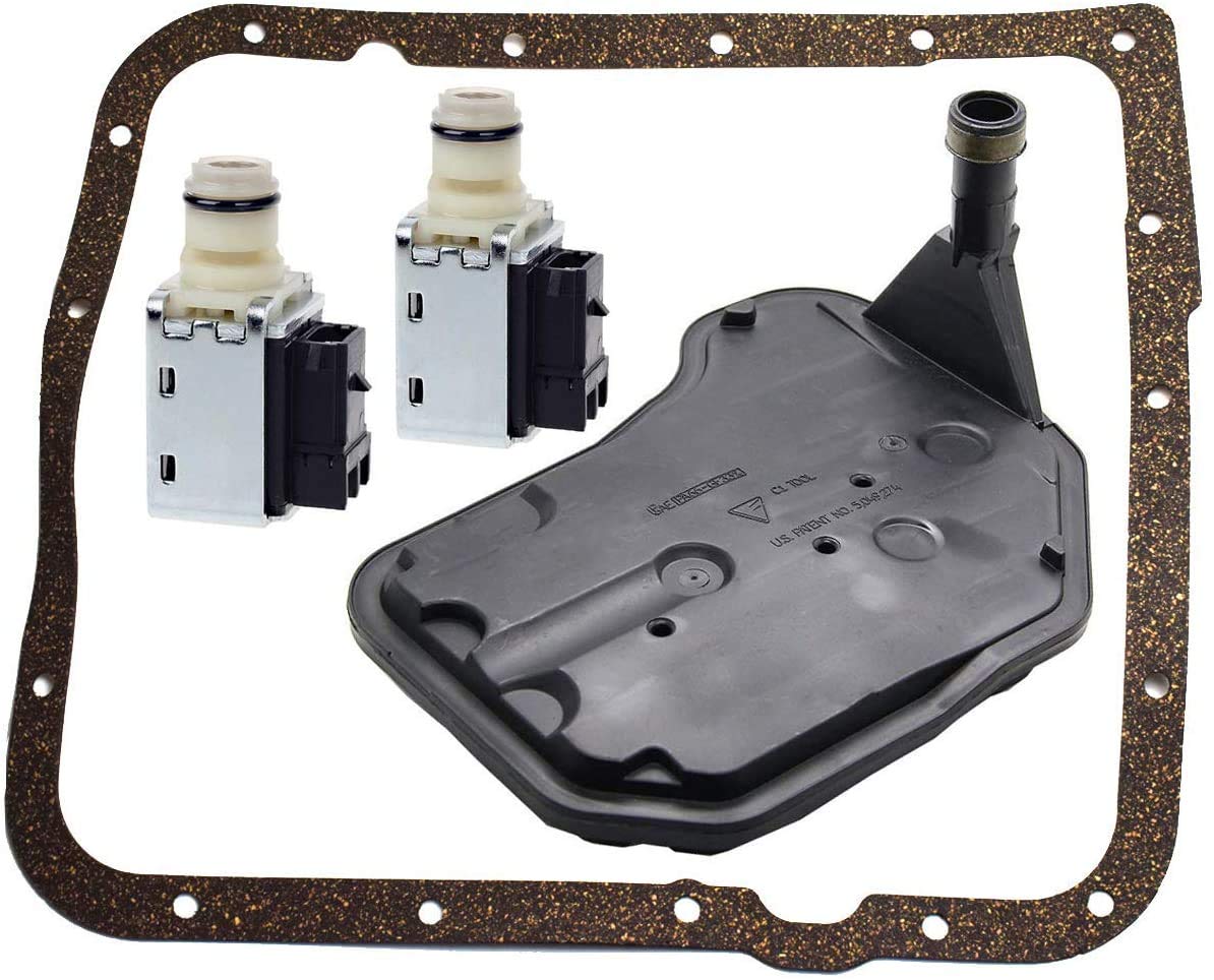 Transmission Shift Solenoid Service Kit Filter Gasket A B Fit for 4L60E 1998&UP 24208813, 24230290 10478120