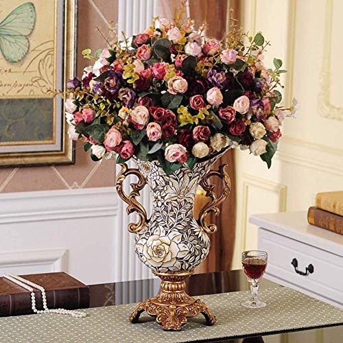 Vase en résine rétro incassable pour fleur vase de table basse sans risque