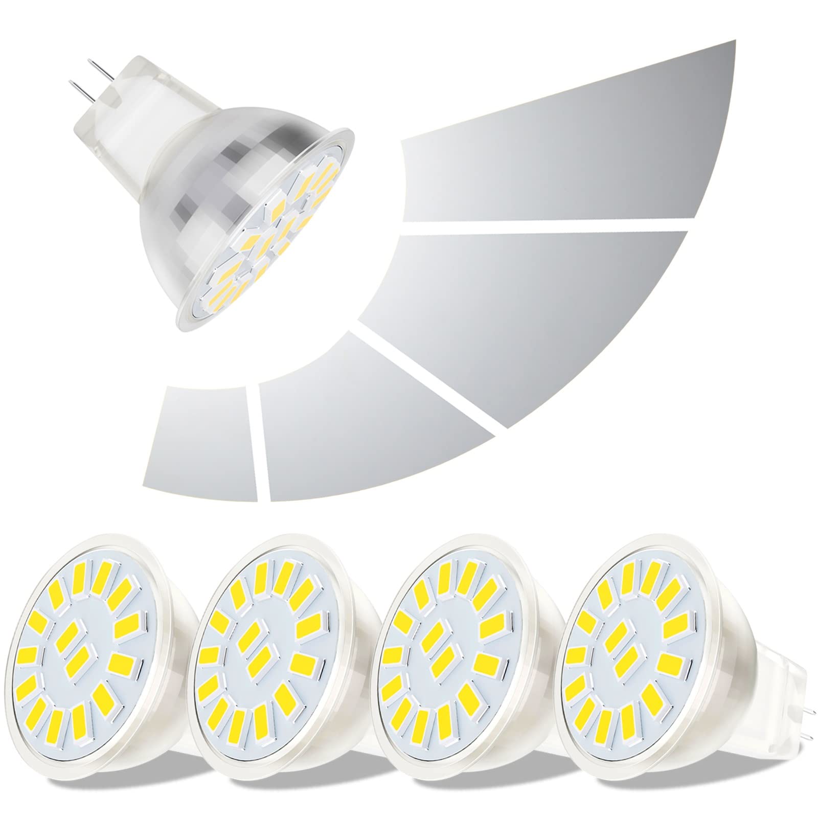 Lampadine LED MR11 GU4.0 3.5W 6000K – Confezione 6 Pezzi – Fari Da Incasso 12V