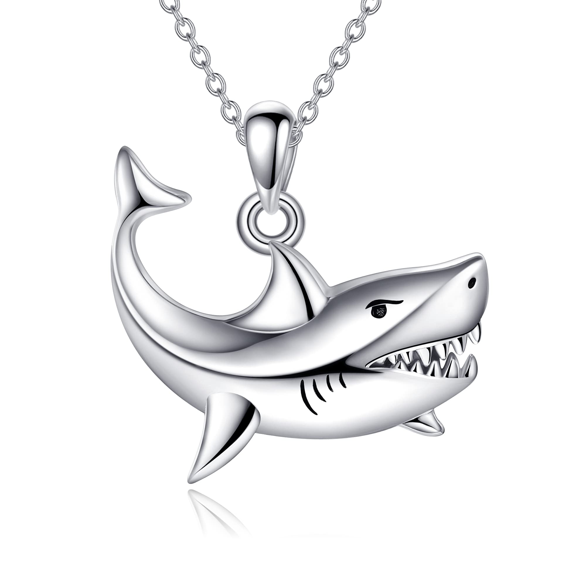 ONEFINITY Wolf/Horseshoe/Fox/Turkey/Stingray/Axolotl/Cow/Dolphin/Shark/Turtle/Octopus/Dragon Claw/Shark Tooth Necklace Cute Animal Pendant New Years Necklace Jewelry for Men Women