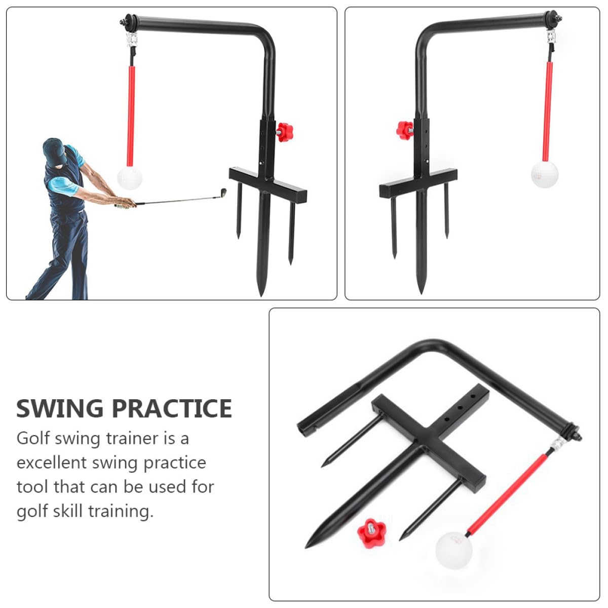 Didiseaon Allenatore di Swing Golf in Ferro per Pratica Personale Nero