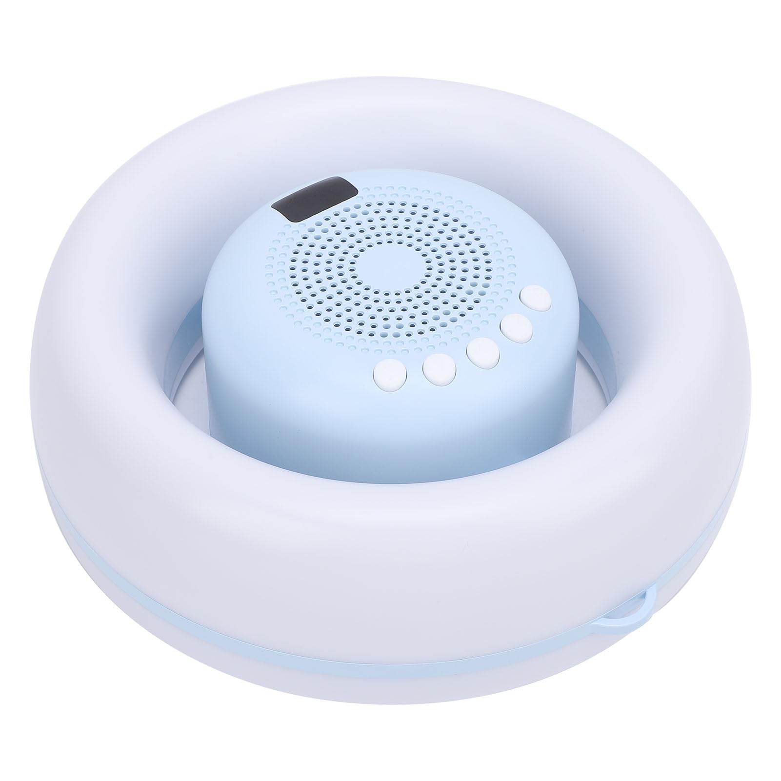 Luocute Pływający Głośnik Basenowy z światłami RGB, Wyświetlanie Temperatury IP65 Water Pordelable Głośnik Basenowy na Zewnątrz (BLUE)