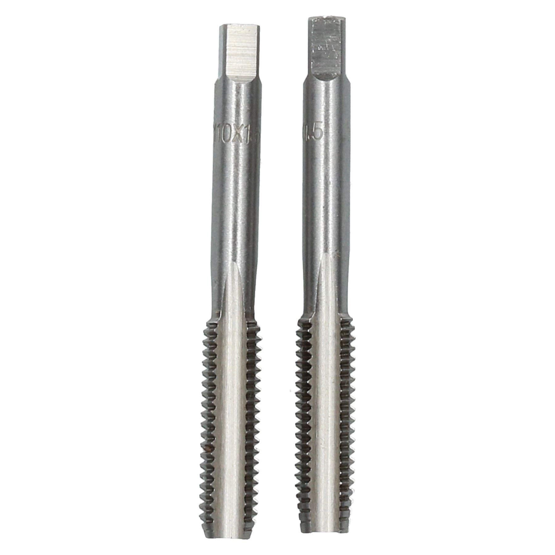 M10 x 1.5mm Metric Tap Set, Tungsten Steel, Taper and Plug Thread Cutter TD018