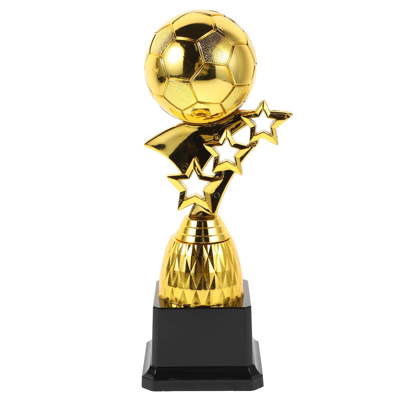 Toyvian Trophée Football Coupe du Monde Ballon Doré Design Créatif Récompense Tournois Vainqueur Football Réutilisable, 9,04 x 2,95 x 2,95 Pouces