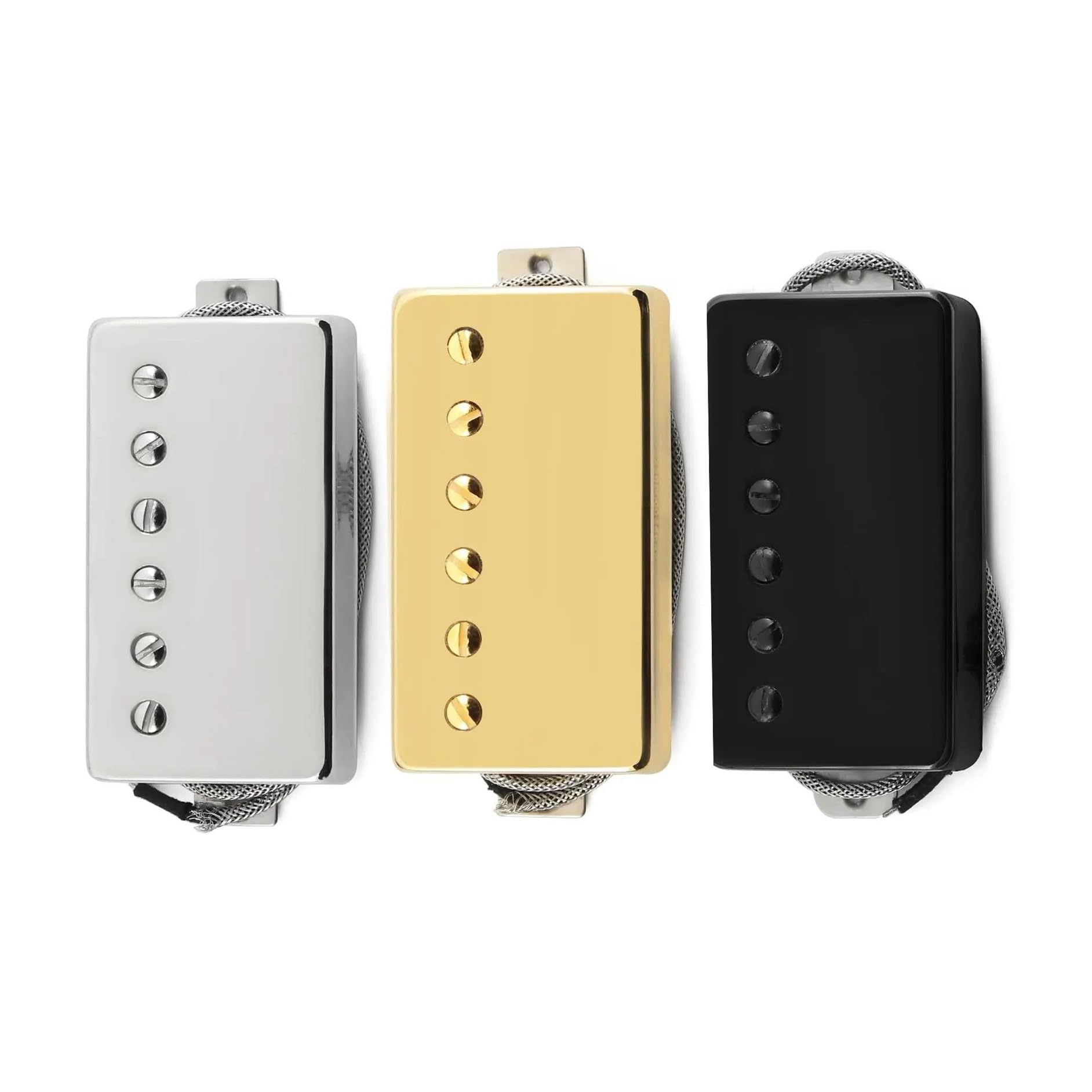 Pastillas Humbucker De Guitarra Eléctrica Alnico 5 Profesionales Acabado Cromado/bk O Dorado Disponible(Chrome Bridge)