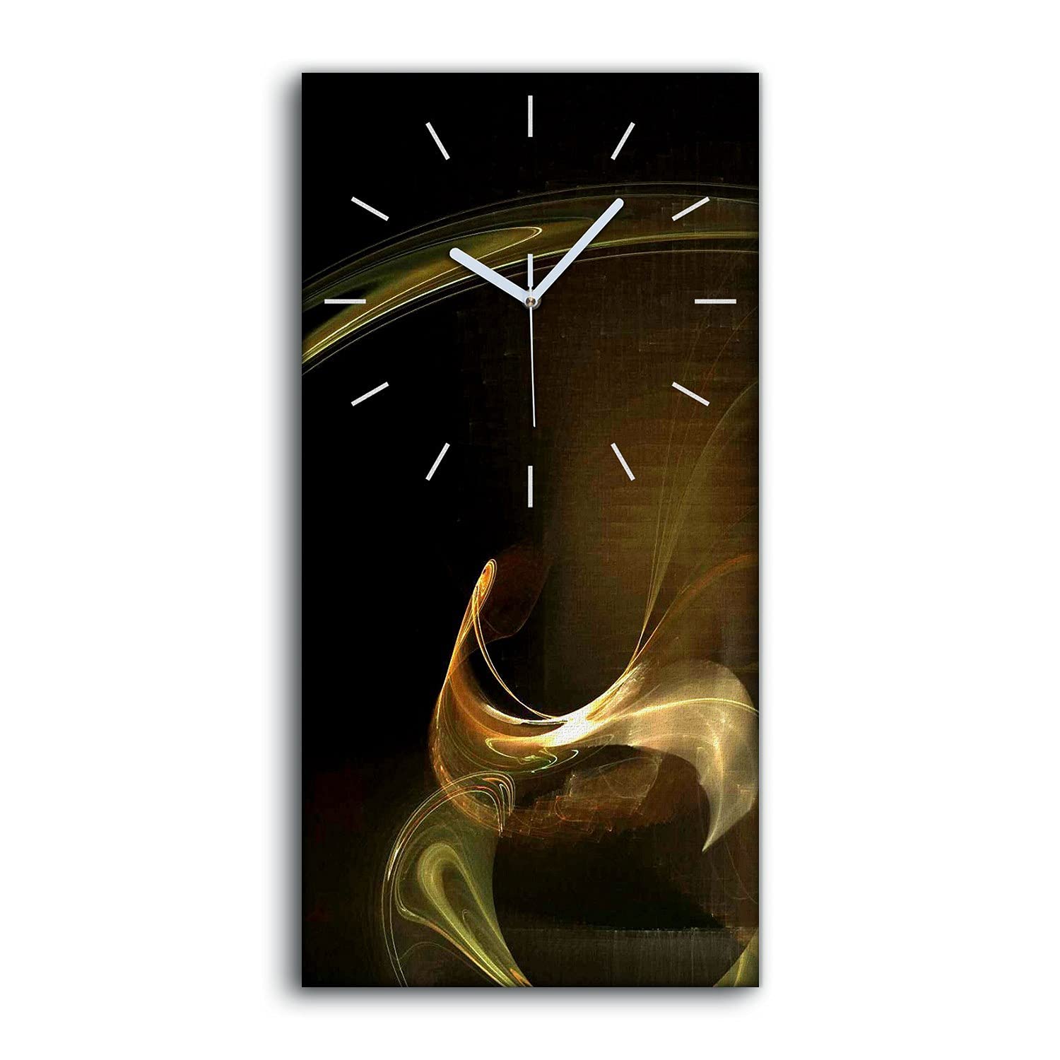 Horloge sur Toile Silencieuse Coloray 30x60cm pour Dormir sans Tic-Tac