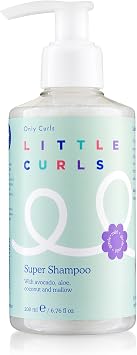 Only Curls Little Curls Super Shampoo 200ml | Gentle sulphate-free kids shampoo with coconut, aloe, avocado oil, pro-vitamin B5 and mallow for ages 6 months+