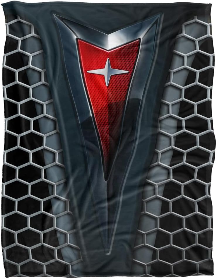 Pontiac Blanket, 60"x80" Red Emblem Silky Touch Super Soft Throw Blanket