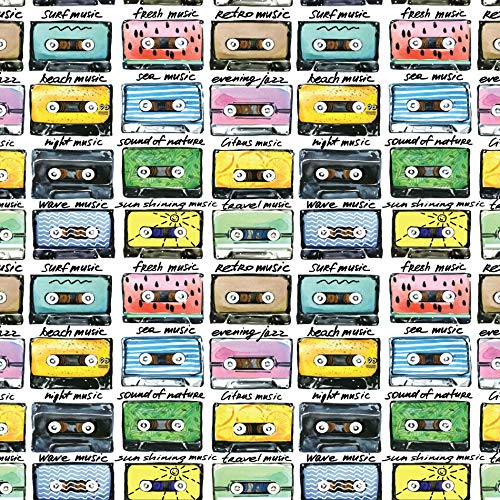 Papel de Parede Vintage Fitas K7 2,70x0,57m