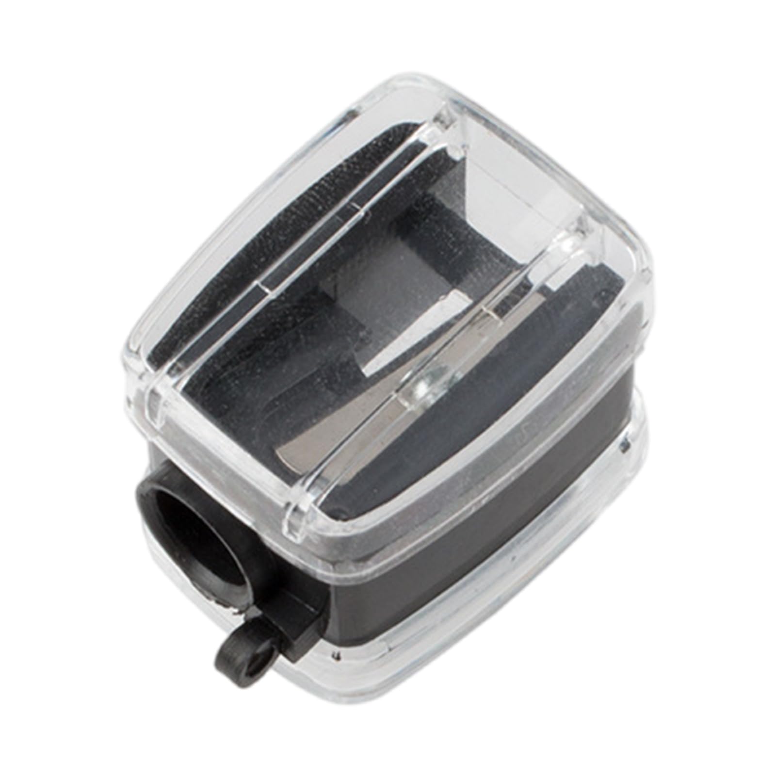 Makeup Cosmetic Pencil Sharpener with Clear Lid and Brush Lip Liner Sharpener Eyebrow Single Hole Pencils Sharpener
