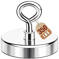 Vista 1 de DIYMAG - Imanes de pesca de neodimio fuertes, imán de tierras raras de alta potencia con una capacidad de tracción de 300 lbs y mango, diámetro